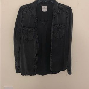 American Eagle boyfriend fit, thin flannel.